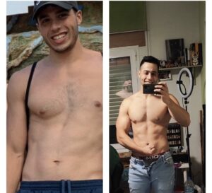 Ismael tras seguir su dieta hipercalorica