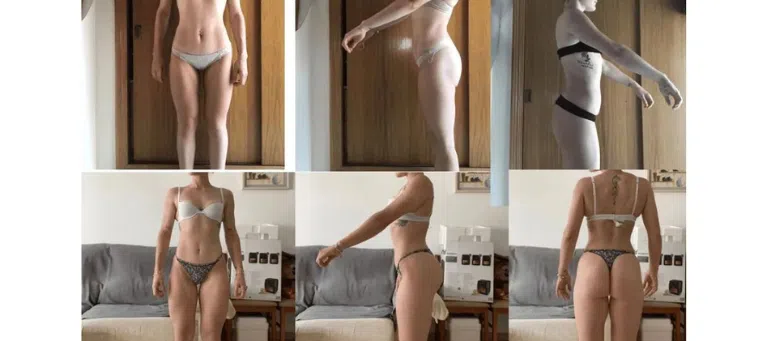 Carmen después de un entrenamiento personal online
