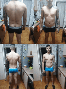 Gabriel durante su proceso entendiendo qué es la recomposición corporal