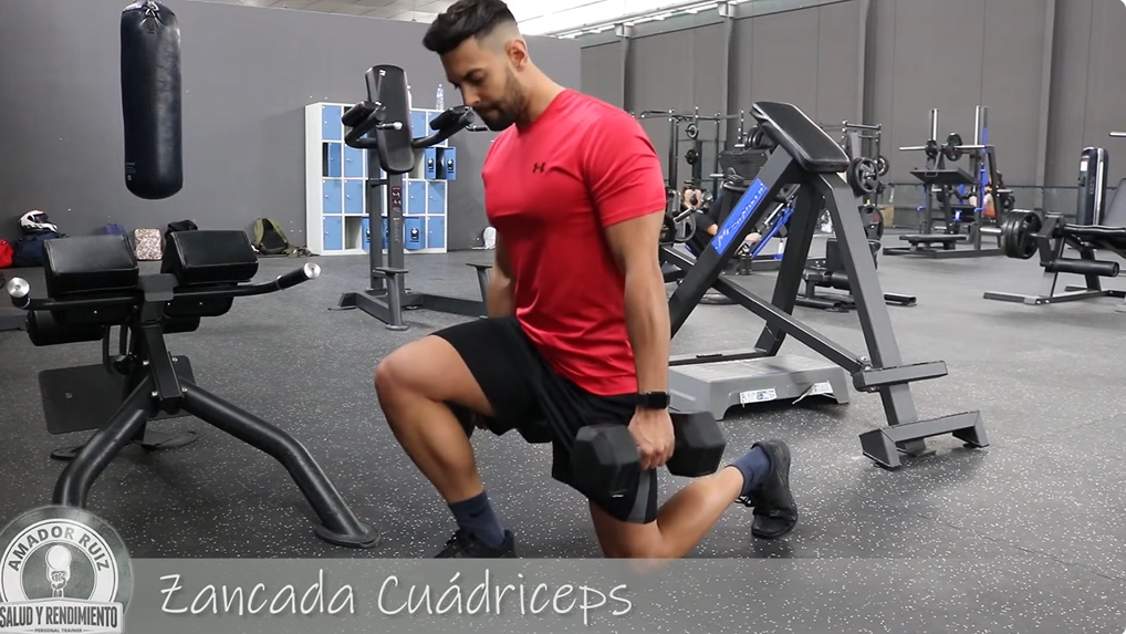 Zancada de cuadriceps